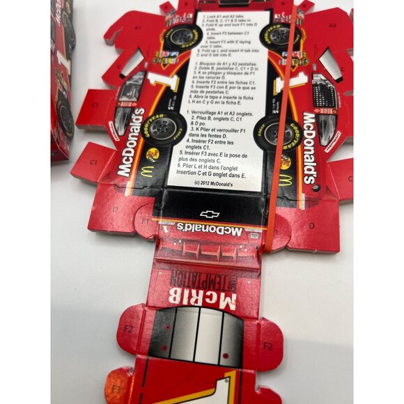 McDonald’s 2012 Promotional McRib Cardboard Build Your Own Race Car Lot of 9 New - Picture 3 of 6